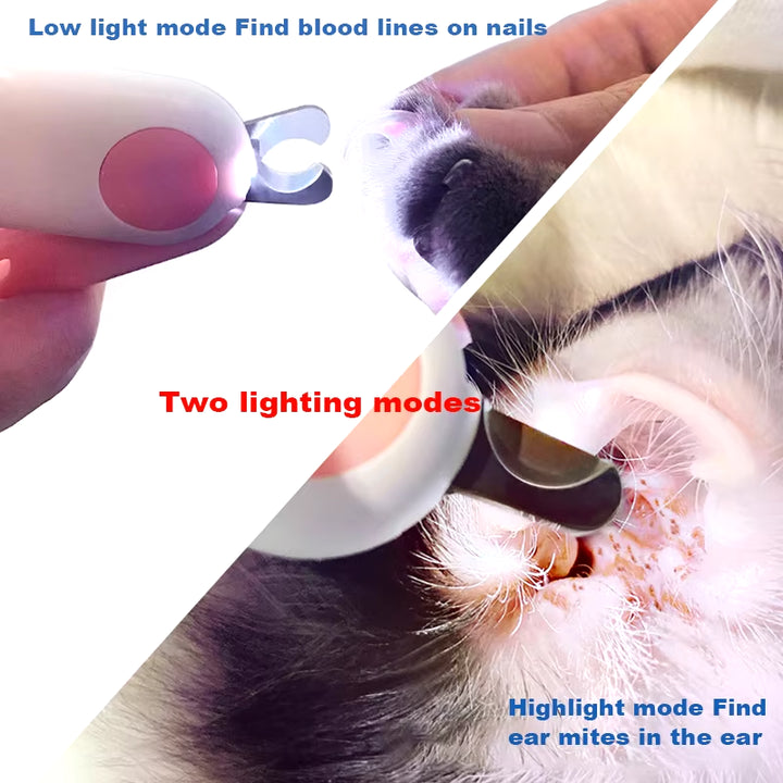 LED Pet Nail Clipper, Grooming Scissors for Cats, Small Dogs Nail Clipper, Pet Grooming Scissors