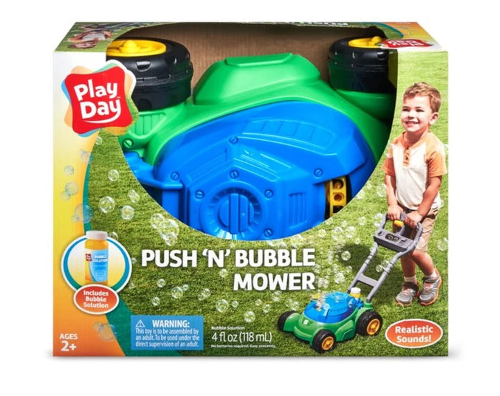 Push N Bubble Mower Toy with 4Oz Solution, Children Ages 2+