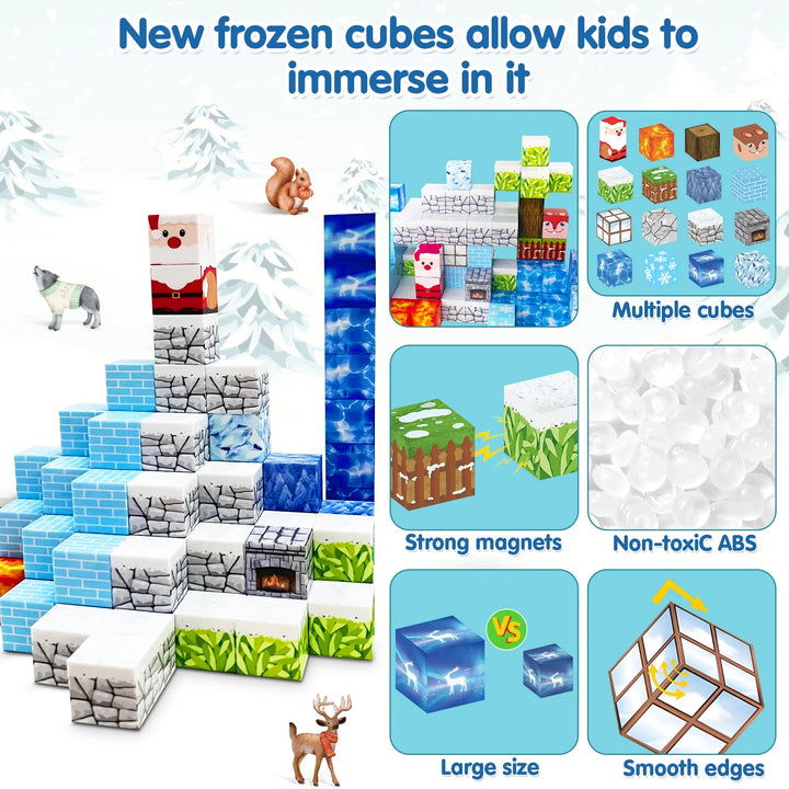 100PCS Magnetic Blocks,Princess Castle Magnetic Tiles,Kids Games Toys for Toddler
