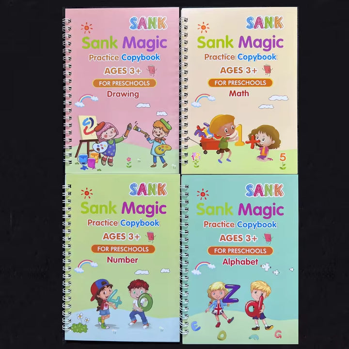 Reusable Magic Copybook, Handwriting Practice Book, Preschool Learning Workbook, Tracing Workbook for Kids, Alphabet & Numbers Copybook, Early Education Writing Book