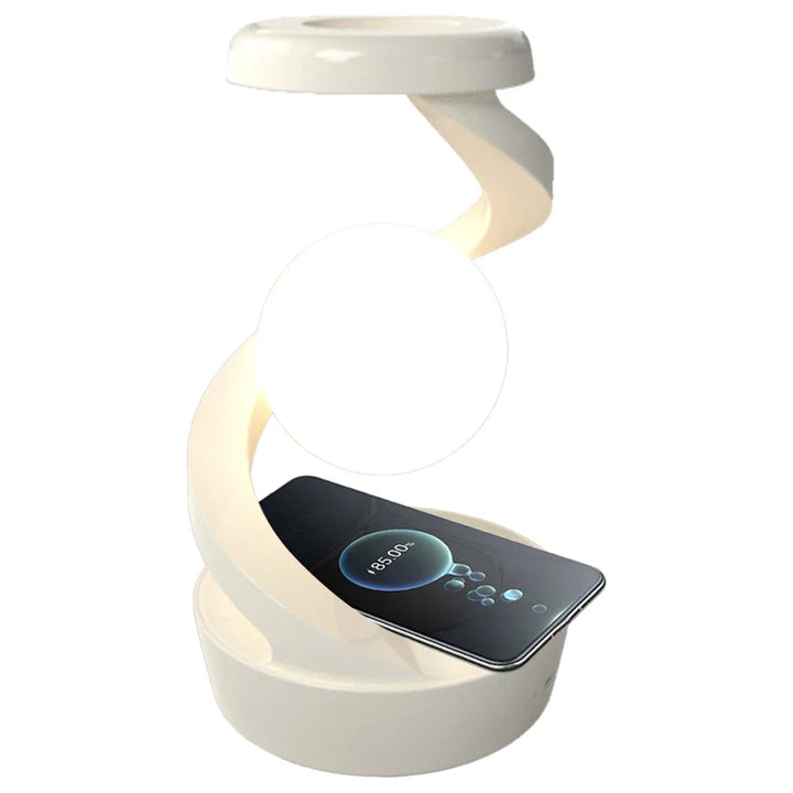 3D Floating Moon Lamp with RGB LED & Wireless Phone Charger, 3D Levitating Moon Lamp, Wireless Phone Charger, Office Desk Toys, Unique Gifts, Room Decor